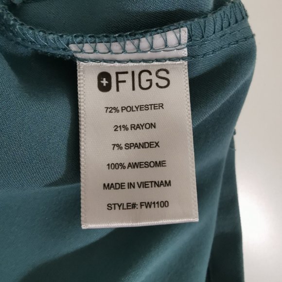 Women's FIGS Casma Three-Pocket Scrub Top | Color Cactus | Size S - Picture 6 of 14